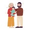 One illustration from the collection: mother and grandmother holding her son\\\'s baby. She is holding her granddaughter.