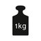 One kilogram weight icon