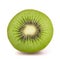 One kiwi fruit half