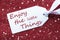 One Label On Red Background, Snowflakes, Quote Enjoy Little Things