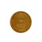One latvian santims coin 2008 isolated