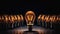 One of Lightbulb glowing dark area with copy space for creative thinking, problem solving solutions and outstanding concept