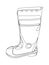 one line art. one continuous line art. safety shoes for engineering or outdoor work