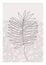 One line art palm leaf poster. Elegant tropical leaf with grunge doodle texture background