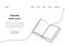 one line book. Web site template with trendy continuous line book graphic, minimalistic doodle hand drawn sketch. Vector