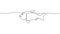 One line continuous sea fish symbol concept. Silhouette salmon fish food menu ration diet icon. Digital white single