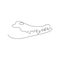 One line crocodile head design silhouette. Hand drawn minimalism style vector