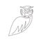 One line design silhouette of owl. hand drawn bird minimalism style.vector illustration creative animal mascot