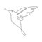 one line drawing of hummingbird minimalism drawing vector illustration