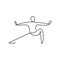 One line drawing yoga fitness, minimalism sketch vector illustration, minimalism style