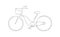 One line e-bike vector. outline cycle. Bicycle continuous line. line art sport