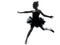 One little girl ballerina ballet dancer dancing silhouette