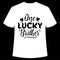 One lucky brother shirt print template, typography design