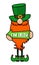 One Lucky Gnome - funny St Patrick`s Day design for poster, t-shirt, card, invitation, sticker, banner, gift.