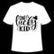 One lucky kid shirt print template, typography design