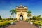 One of the main attractions in Laos - Patuxai gate monument also known as Victory Gate