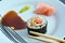 One Makizushi sushi fresh maki roll served on a plate