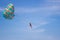 One man on parachute