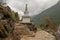 One of many Buddhist stupas in Himalayas mountains in Nepal