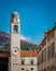 One of the many clock towers in Dubrovnik