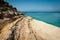 One of many shore clifs on the beach of Sidari, Corfu (Kerkyra),