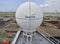 One of the Marlink Sealink Communication Domes onboard a Seismic Vessel alongside the Quay.