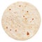 One mexican burrito tortilla over white isolated background