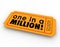 One in a Million Words Raffle Ticket Winner Game Luck Chance