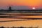 One of the most amazing sunsets in Sicily at the sea salt reservoirs of Marsala