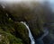 One of the most popular Norwegian waterfalls called VÃ¸ringfossen Voringfossen