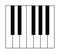 One octave on a musical keyboard