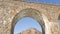 One of the old beautiful arches on the Circum-Baikal railway off the shores of lake Baikal in the spring.