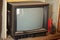 One old black TV with a gray kinescope