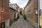 One of the oldest narrow alleys in the center of Delft, near the