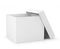 One open carton box in white color (3d render)