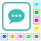 One oval active chat bubble solid vivid colored flat icons