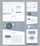 One page site layout template. Modern responsive design. UX UI website