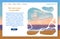 One page website related to vacation trips and tours. Vector template with text for travel and tour promotion