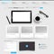 One Page Website Template and Business Still Life.