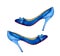 One pair of fashionable women`s classic high-heeled shoes
