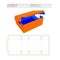 One paper foldable shipping box dieline template