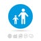 One-parent family with one child sign icon.