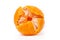 One peeled mandarin isolated