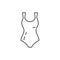 One piece swimmsuit for women editable pixel perfect icon.