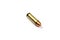 One pistol bullet on a white background