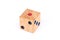 One point wood dice