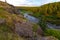 One of the popular tourist places near Yekaterinburg, river Iset threshold revun, close-up view of the whirlpools and the river