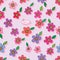 One rabbit many flower seamless pattern