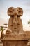 One of the ram headed statues in front of Karnak Temple Complex or Karnak in Egypt, Africa
