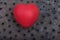 One Red Heart Rusty Holes Background Valentines day Love Celebrate Together Forever Anniversary Surprise Romantic